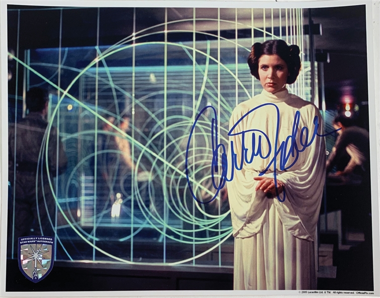 Star Wars: Carrie Fisher Signed 8" x 10" Color Photo from "A New Hope" (Official Pix)