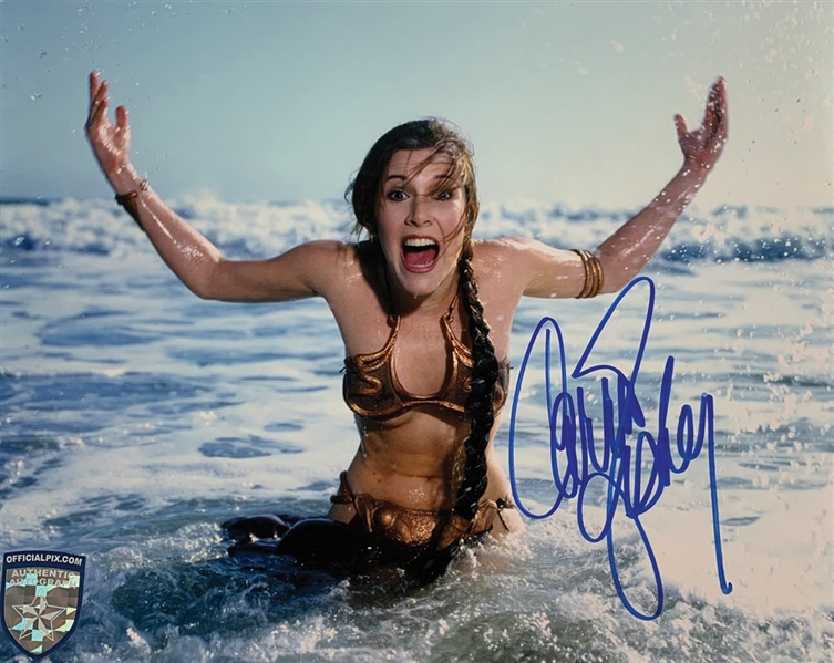 Star Wars: Carrie Fisher Terrific Signed 8" x 10" Color Photo from Rolling Stone Photoshoot (Official Pix)