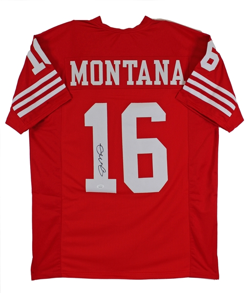 Joe Montana Authentic Signed Red Pro Style Jersey Autographed (JSA COA) or (Beckett COA)