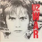 U2 Group Signed "War" Record Album (Epperson/REAL LOA)