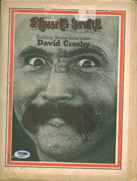 David Crosby Signed Rolling Stone Magazine (PSA/DNA)