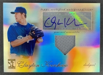 2009 Topps Tribute Clayton Kershaw Autographed Jersey Trading Card 89/99 