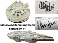 Star Wars Multi-Signed Millennium Falcon w/Fisher, Ford, Mayhew, Daniels and others (11 Sigs) (Celebrity Authentics COAs)(Beckett/BAS Guaranteed)