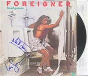 Foreigner: Mick Jones & Lou Gramm Signed" Head Games" Album w/ Vinyl