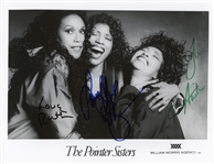 The Pointer Sisters Group Signed 8" x 10" B&W Publicity Photograph (3 Sigs)(Epperson/REAL LOA)