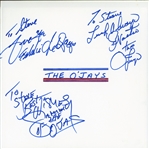 The OJays Group Signed 7" x 7" Sheet (3 Sigs)(Epperson/REAL LOA)