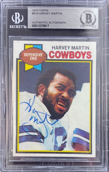 Harvey Marvin Signed 1979 Topps #510 Trading Card (BAS encapsulated)