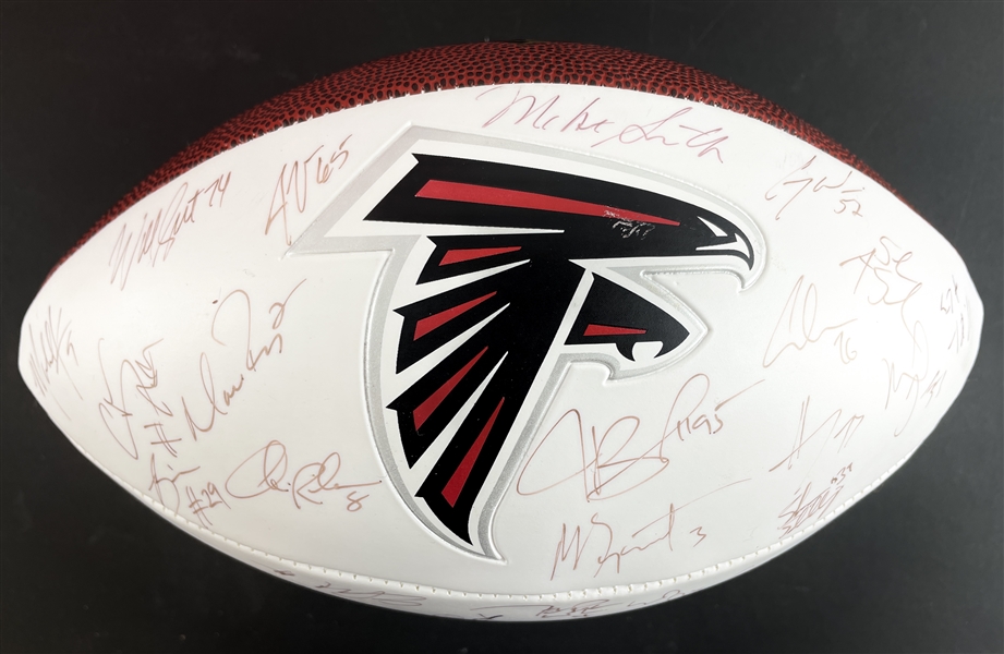 2009 Atlanta Falcons Team Signed Football with Matt Ryan, Michael Turner, etc. (40+ Signatures)(Coach Mike Mularkey Collection)