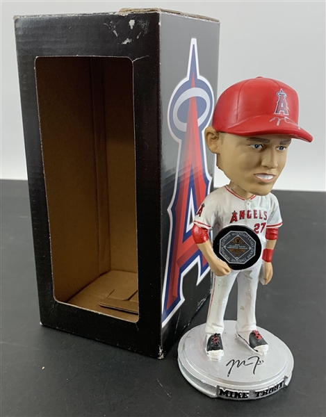 Mike Trout Signed 2016 Season Seat Holder Exclusive Bobble Head (PSA/DNA)