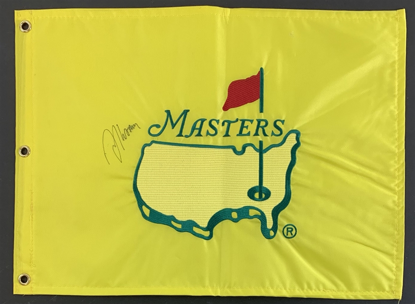 Justin Thomas Signed Masters Champions Pin Flag (PSA LOA)