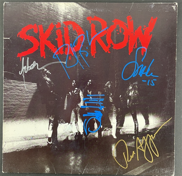 Skid Row : Bach, Sabo, Hill, Bolan, & Affuso Signed Album Cover (BAS Guaranteed)