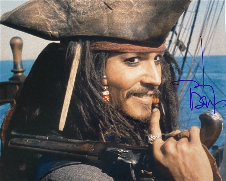 Johnny Depp In-Person Signed 11" x 14" Photo from "Pirates of the Caribbean" (JSA)