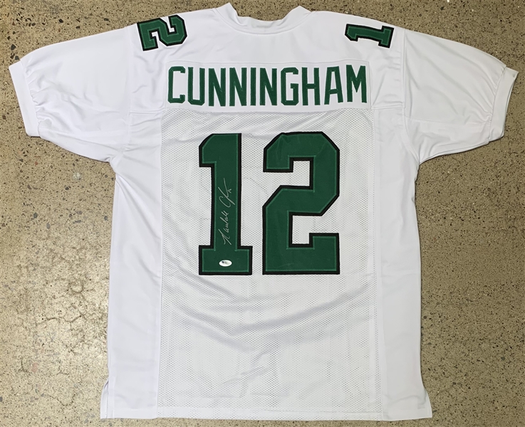 Randall Cunningham Signed Philadelphia Eagles Style Jersey (Beckett/BAS COA)