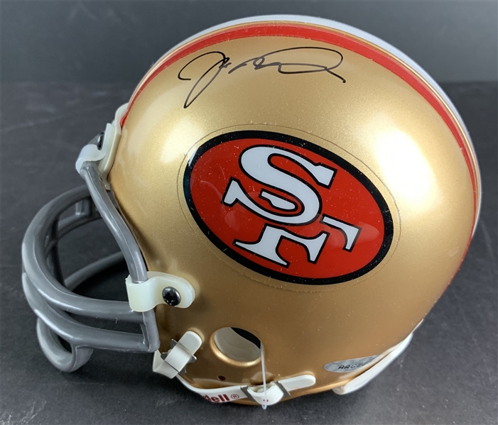 Joe Montana Signed San Francisco 49ers Mini Helmet with UDA COA & UDA Presentation Box