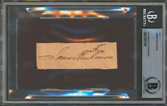 President James Buchanan Desirable Free Frank Signature (Beckett/BAS Encapsulated)