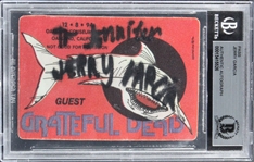 The Grateful Dead: Jerry Garcia Signed 1994 Back Stage Pass (Beckett/BAS Encapsulated)