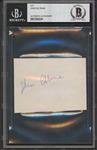 John Coltrane Signed 2.5" x 3.5" Sheet (Beckett/BAS Encapsulated)