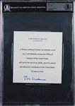President Bill Clinton Signed 5.5" x 5.75" Souvenir Oath of Office Print (Beckett/BAS Encapsulated)