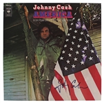 Johnny Cash Signed "America" Record Album (JSA LOA)