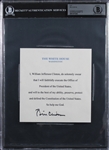 President Bill Clinton Signed Souvenir Oath of Office with GEM MINT 10 Autograph!