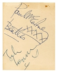 The Beatles: John Lennon & Paul McCartney Autographs 1963 (UK) (Tracks COA) 