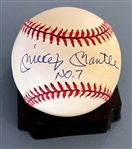Mickey Mantle No. 7 Signed A.L. Baseball (UDA)
