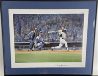 Reggie Jackson Signed and Numbered Tim Swartz 18x24 Lithograph (Beckett/BAS Guaranteed)