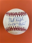 Mark Fydrich Autographed & Inscribed OAL Baseball (Beckett/BAS Guaranteed)