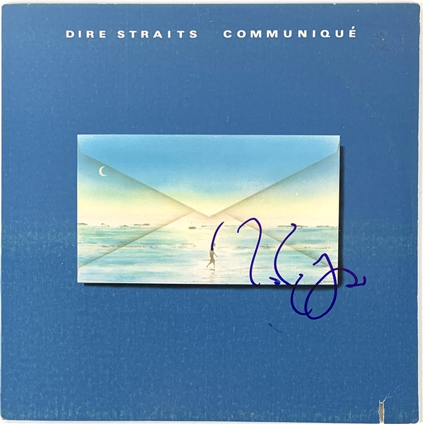 Dire Straits: Mark Knopfler Signed "Commique" Record Album Cover (Beckett/BAS COA)
