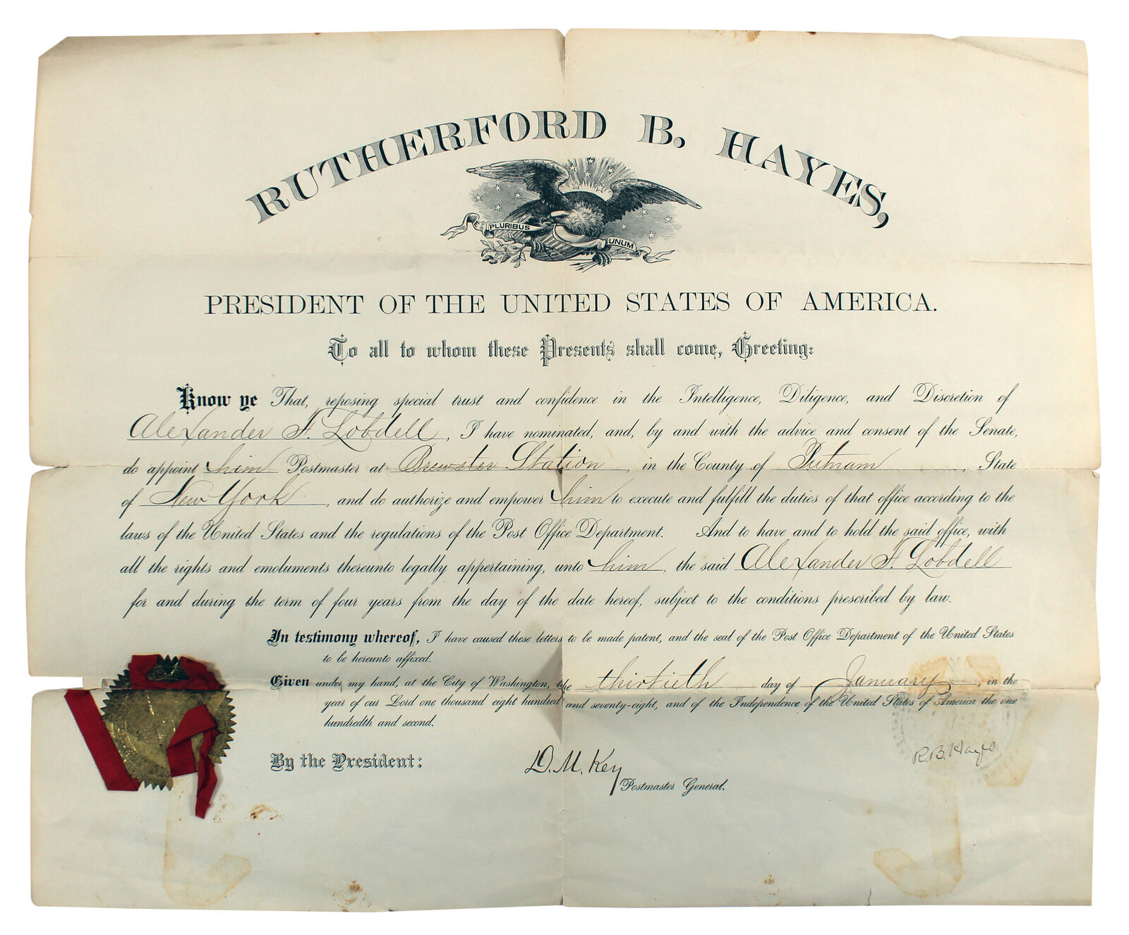 Lot Detail - President Rutherford B. Hayes Signed 1878 Postal ...