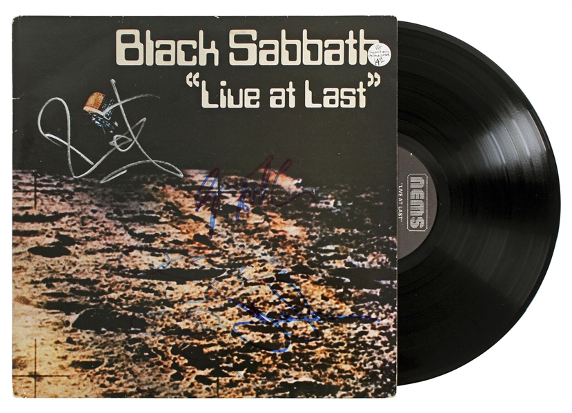 Black Sabbath Group Signed "Live at Last" Record Album (Beckett/BAS LOA)