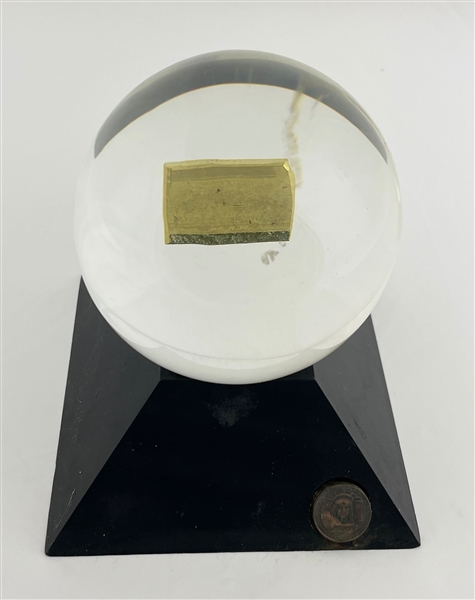 Statue of Liberty Centennial Fragment Encased in Orb - Gold Leaf Corporation