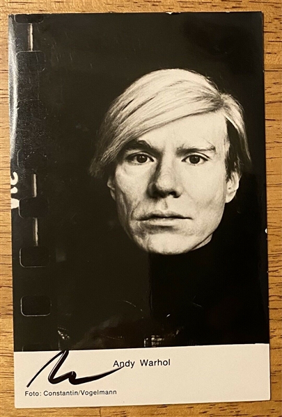 Andy Warhol Signed 3.5" x 5.5" Postcard (JSA LOA)