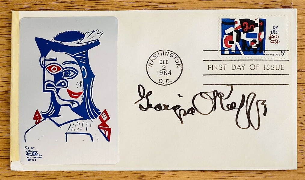 Georgia O’Keeffe Signed First Day Cover (JSA LOA)