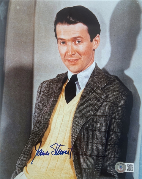 Jimmy Stewart Signed 8" x 10" Color Photo (Beckett Sticker)