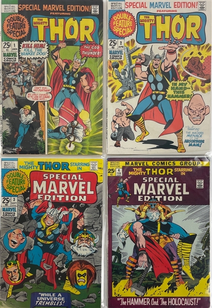 Lot of 4 "The Mighty Thor Starring in Special Marvel Edition" 1971 Comics 