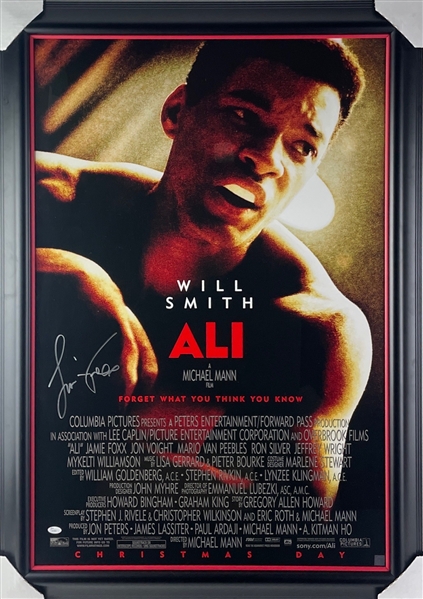 Ali : Jamie Foxx Signed Movie Poster in Custon Framing (JSA COA)