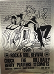 Rock & Roll Revival 1950s Concert New York Chuck Berry, Etc, 14” x 21” Poster 