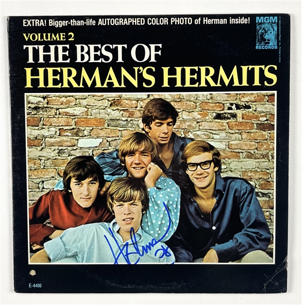 Herman’s Hermits: Peter Noone In-Person Signed “The Best of Herman’s Hermits” Album Record (John Brennan Collection) (Beckett/BAS Authentication) 