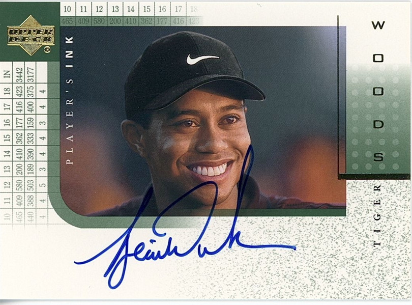 Tiger Woods 2001 Signed Upper Deck “Player’s Ink” Card (Upper Deck) (Beckett/BAS Guaranteed) 