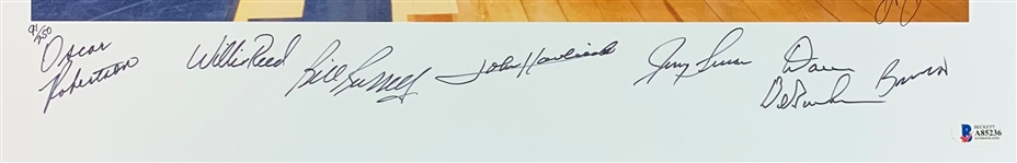 Basketball Legends: 1968 NBA All-Star Game Multi-Signed 16 x 20 Photograph w/Russell, Reed, Robertson, etc. (Beckett/BAS LOA)