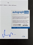 Matt Damon Signed Good Will Hunting Screenplay (ACOA)