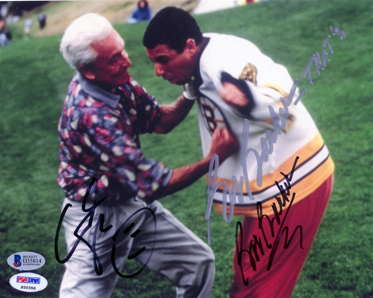 Happy Gilmore : Adam Sandler & Bob Barker (x2) Signed 8" x 10" Fight Scene Photo (BAS COA)