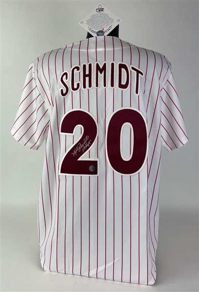 Mike Schmidt Signed and Inscribed Philadelphia Phillies Jersey (Schwartz COA)