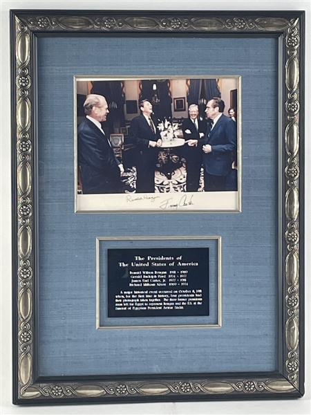 President Ronald Reagan and President Jimmy Carter Signed & Framed Photograph (Beckett/BAS)