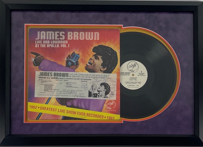 James Brown Signed & Framed "Live & Lowdown at the Apollo" Album w/ Vinyl (JSA LOA)