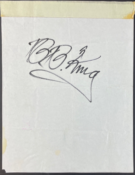 B.B. King Signed 8.5" x 11" Call Sheet (Beckett/BAS Guaranteed)