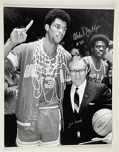 UCLA: John Wooden & Kareem Abdul Jabbar 16” x 20” Signed Photo (Beckett/BAS Guaranteed)