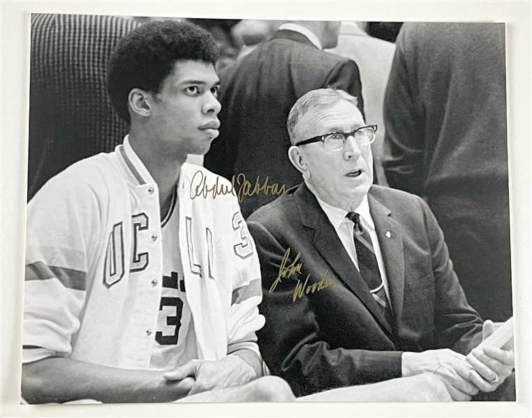 UCLA: John Wooden & Kareem Abdul Jabbar 20” x 16” Signed Photo (Beckett/BAS Guaranteed)