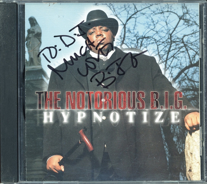 The Notorious B.I.G. ULTRA RARE Signed & Inscribed Hypnotize CD Booklet (JSA)